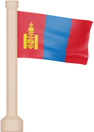 Drapeau de la Mongolie  3D Icon