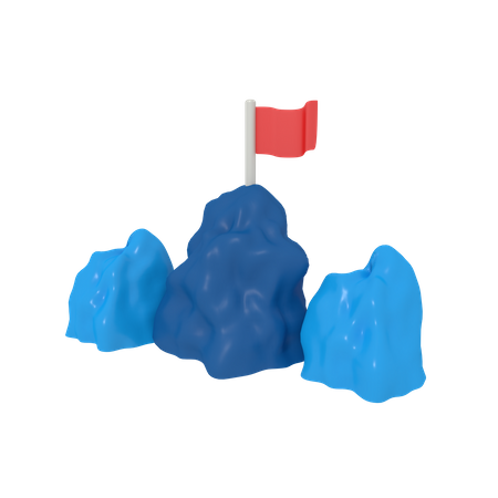 Drapeau de montagne  3D Icon