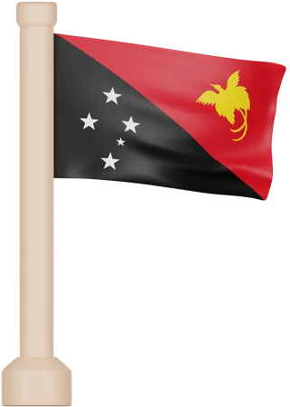 Drapeau de la Papouasie-Nouvelle-Guinée  3D Icon