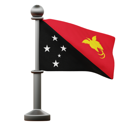 Drapeau de la Papouasie-Nouvelle-Guinée  3D Icon