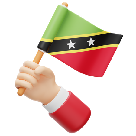 Drapeau de saint kitts et nevis  3D Icon