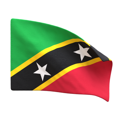 Drapeau de Saint-Kitts-et-Nevis  3D Icon