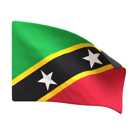 Drapeau de Saint-Kitts-et-Nevis  3D Icon