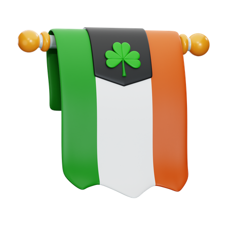 Drapeau de saint patrick  3D Icon