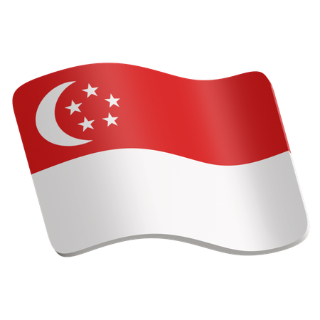 Drapeau de Singapour  3D Icon