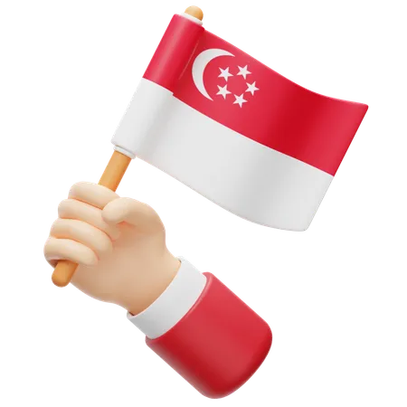 Drapeau de Singapour  3D Icon