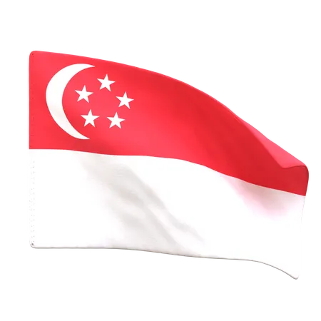 Drapeau de Singapour  3D Icon