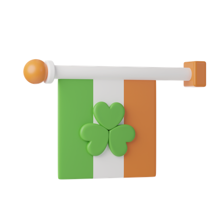 Drapeau de trèfle  3D Icon