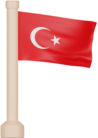 Drapeau de la Turquie  3D Icon