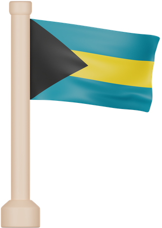 Drapeau des Bahamas  3D Icon