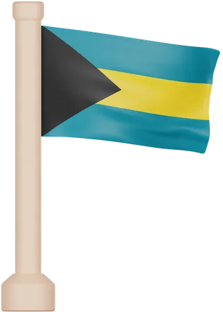 Drapeau des Bahamas  3D Icon