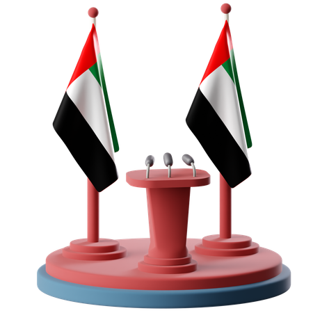 Drapeau des Émirats arabes unis  3D Icon