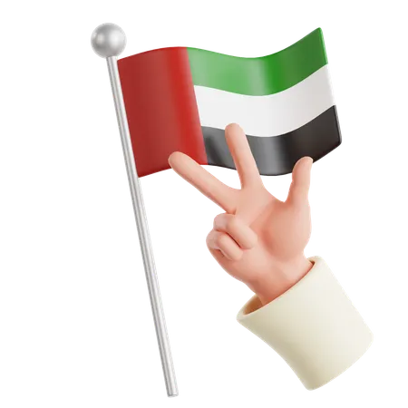 Drapeau des Émirats arabes unis 3  3D Icon