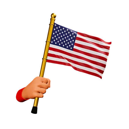 Drapeau des états-unis d'amérique  3D Icon