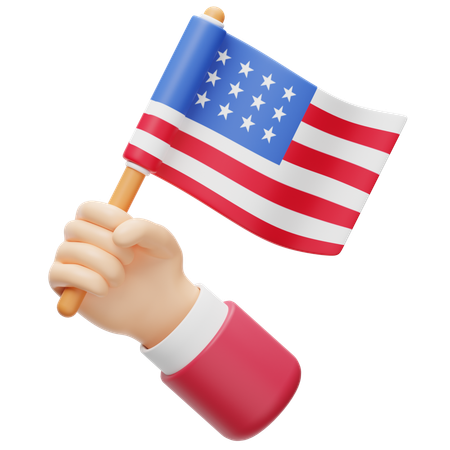 Drapeau des états-unis d'amérique  3D Icon