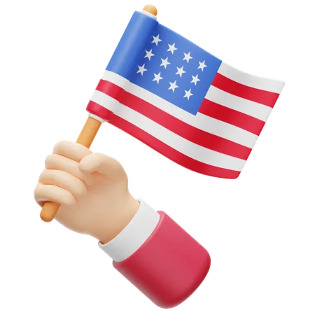 Drapeau des états-unis d'amérique  3D Icon