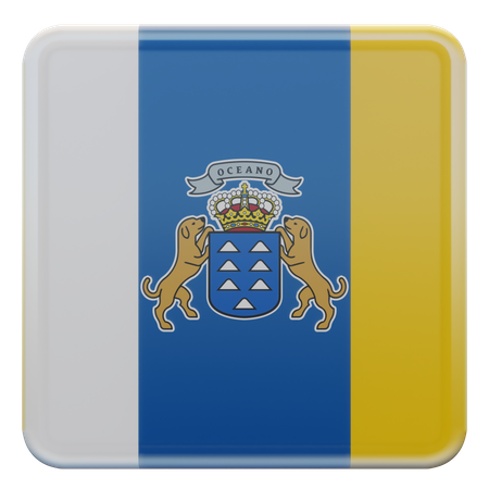 Drapeau des îles Canaries  3D Flag