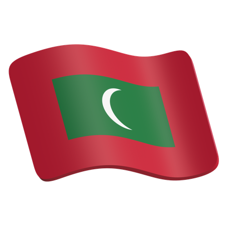 Drapeau des maldives  3D Icon