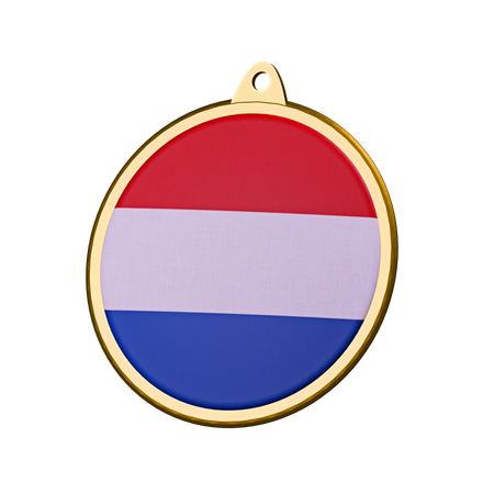 Insigne de médaille du drapeau des Pays-Bas  3D Icon