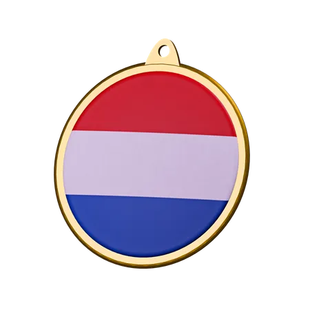 Insigne de médaille du drapeau des Pays-Bas  3D Icon