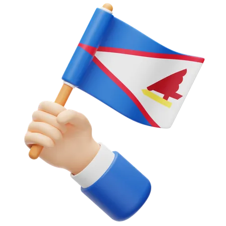 Drapeau des Samoa américaines  3D Icon