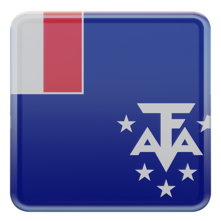 Drapeau des terres australes et antarctiques françaises  3D Flag
