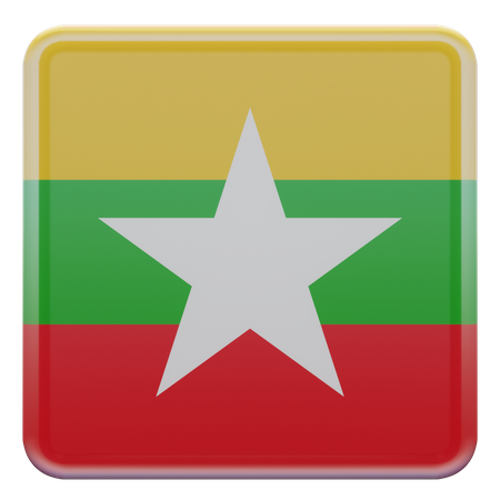 Drapeau du Myanmar  3D Flag