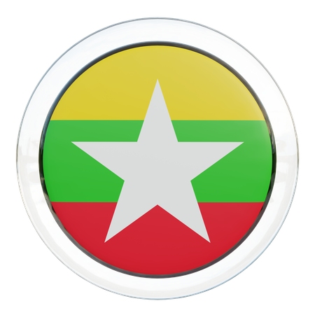 Drapeau du Myanmar  3D Flag