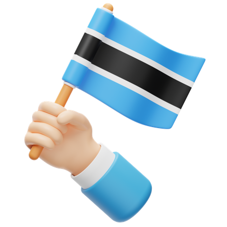 Drapeau du Botswana  3D Icon