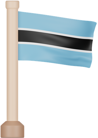 Drapeau du Botswana  3D Icon