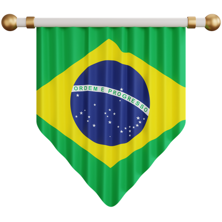 Drapeau du Brésil  3D Icon