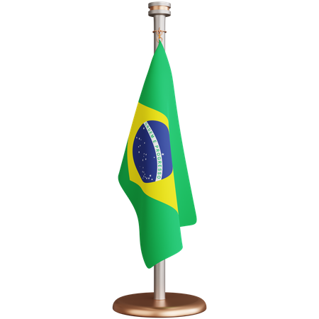 Drapeau du Brésil  3D Icon