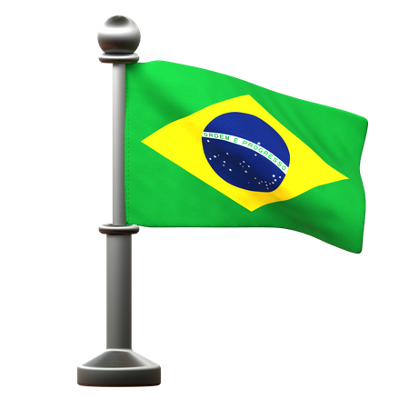 Drapeau du Brésil  3D Icon
