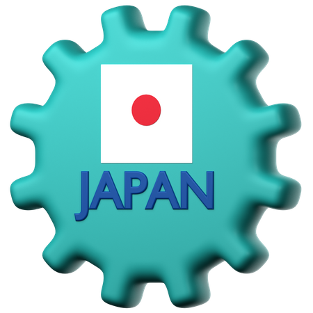 Drapeau du japon  3D Icon