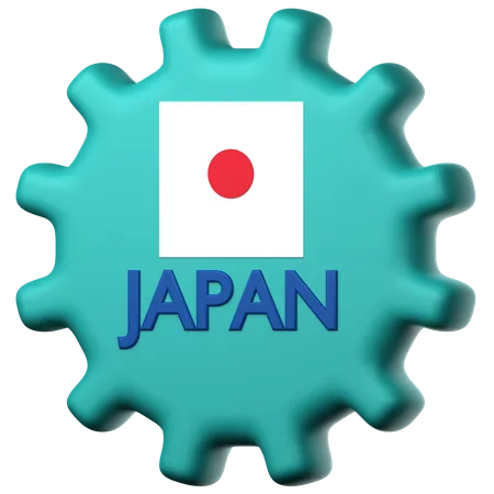 Drapeau du japon  3D Icon