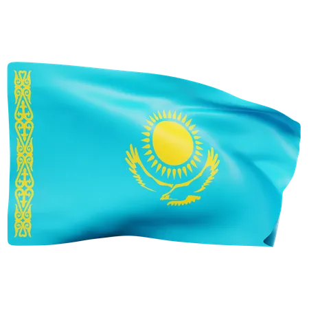 Drapeau du Kazakhstan  3D Icon