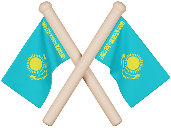 Drapeau du Kazakhstan  3D Icon