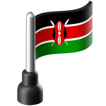 Drapeau du Kenya  3D Icon