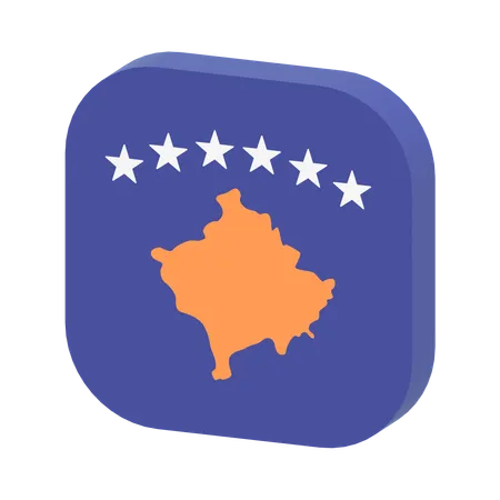 Drapeau du Kosovo  3D Icon