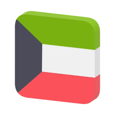 Drapeau du Kwait  3D Icon