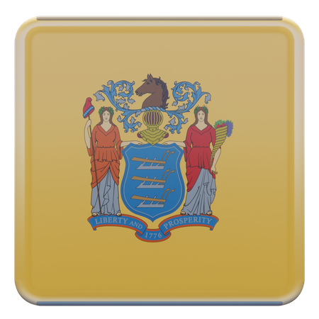 Drapeau du New Jersey  3D Flag