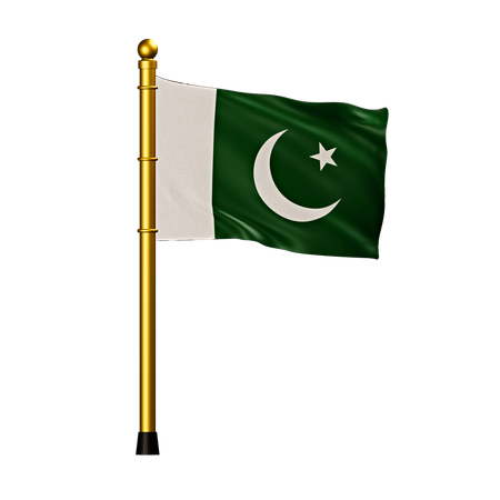 Drapeau pakistanais  3D Icon