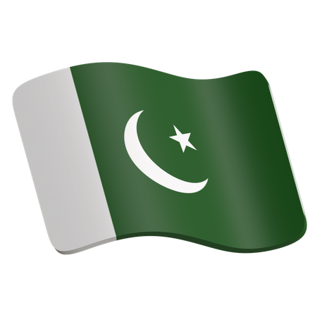 Drapeau pakistanais  3D Icon
