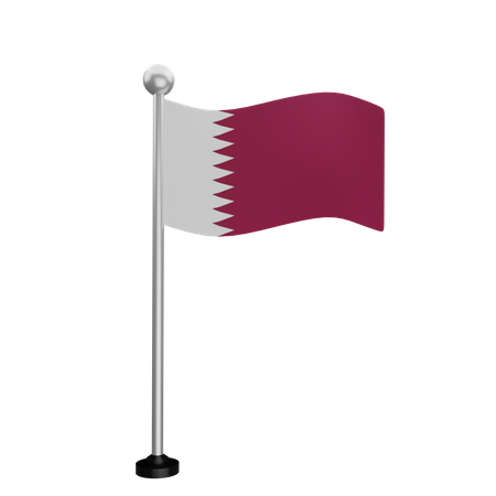 Drapeau du qatar  3D Flag