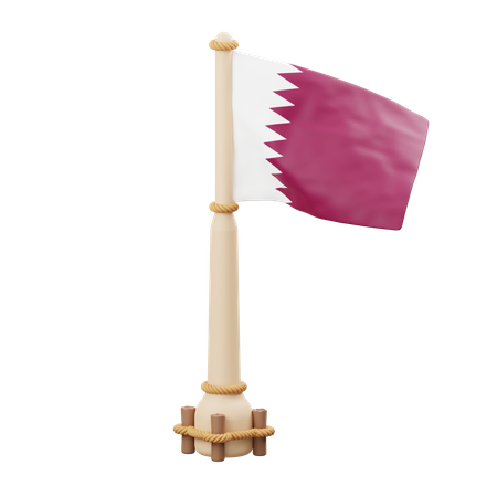 Drapeau du qatar  3D Icon