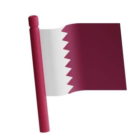 Drapeau du qatar  3D Icon