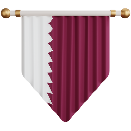 Drapeau du qatar  3D Icon