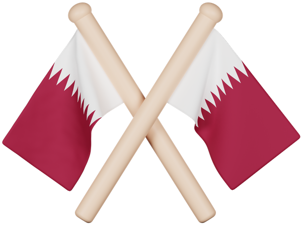 Drapeau du qatar  3D Icon