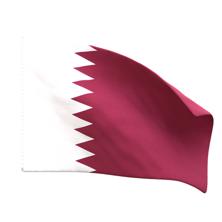 Drapeau du qatar  3D Icon