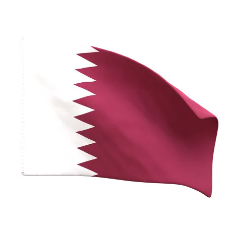 Drapeau du qatar  3D Icon